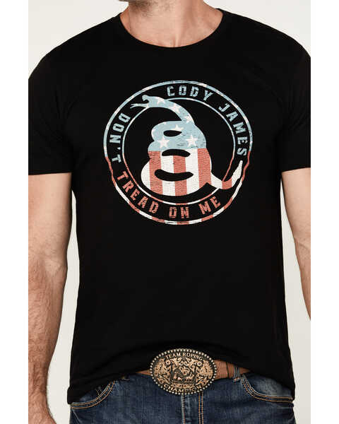 Image #3 - Cody James Men's Snake Circle Short Sleeve Graphic T-Shirt , Black, hi-res