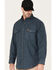 Wrangler Riggs Workwear Men's Heavyweight Long Sleeve Button Down Work Shirt, Navy, hi-res
