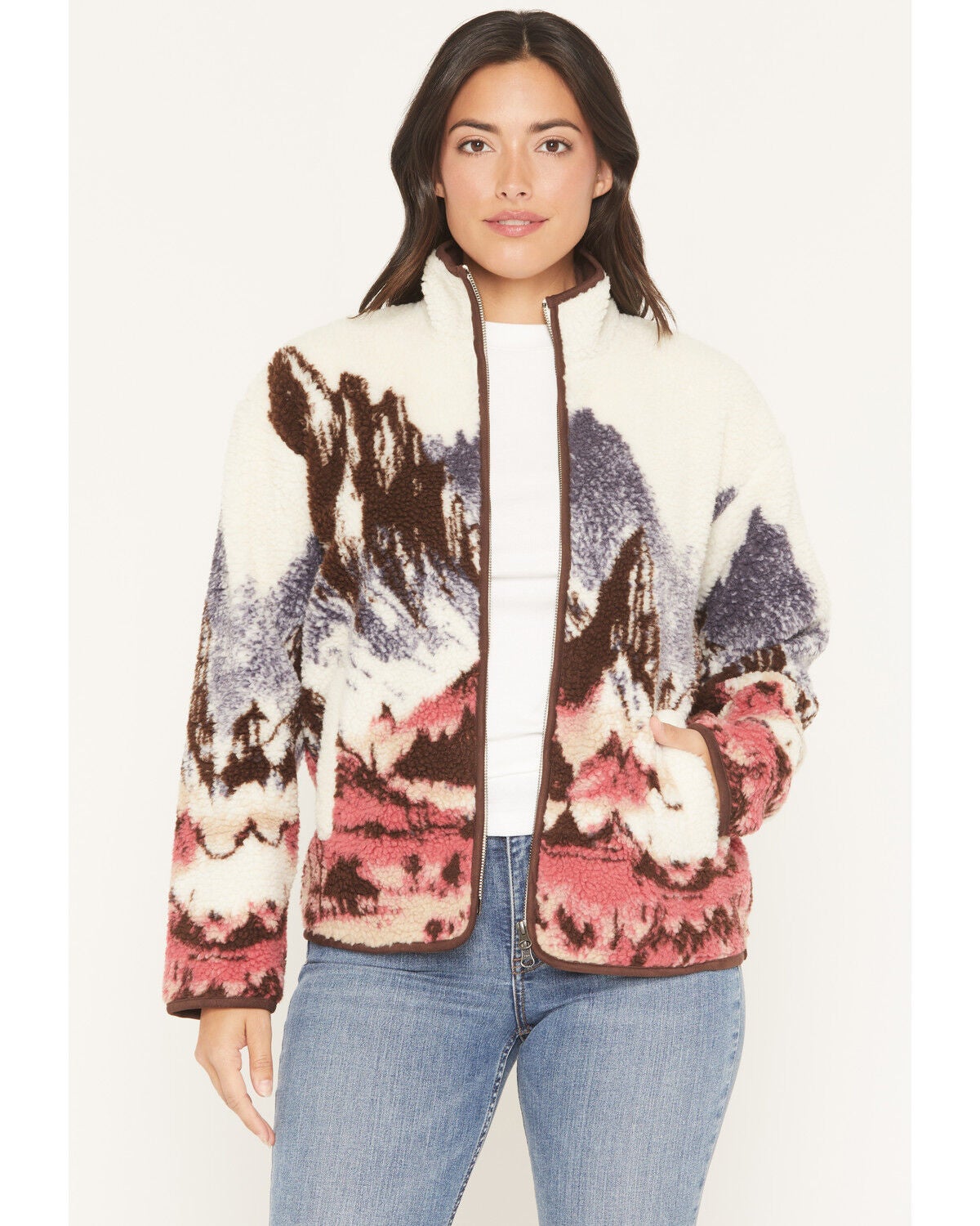 Shyanne Women's Cascade Zip Front Sherpa Jacket | Sheplers