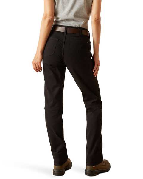 Image #3 - Ariat Women's Rebar PR Made Tough Straight Stretch Work Pants - Plus, Black, hi-res