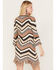 Image #4 - Shyanne Women's Zig Zag Fringe Mini Sweater Dress, Taupe, hi-res