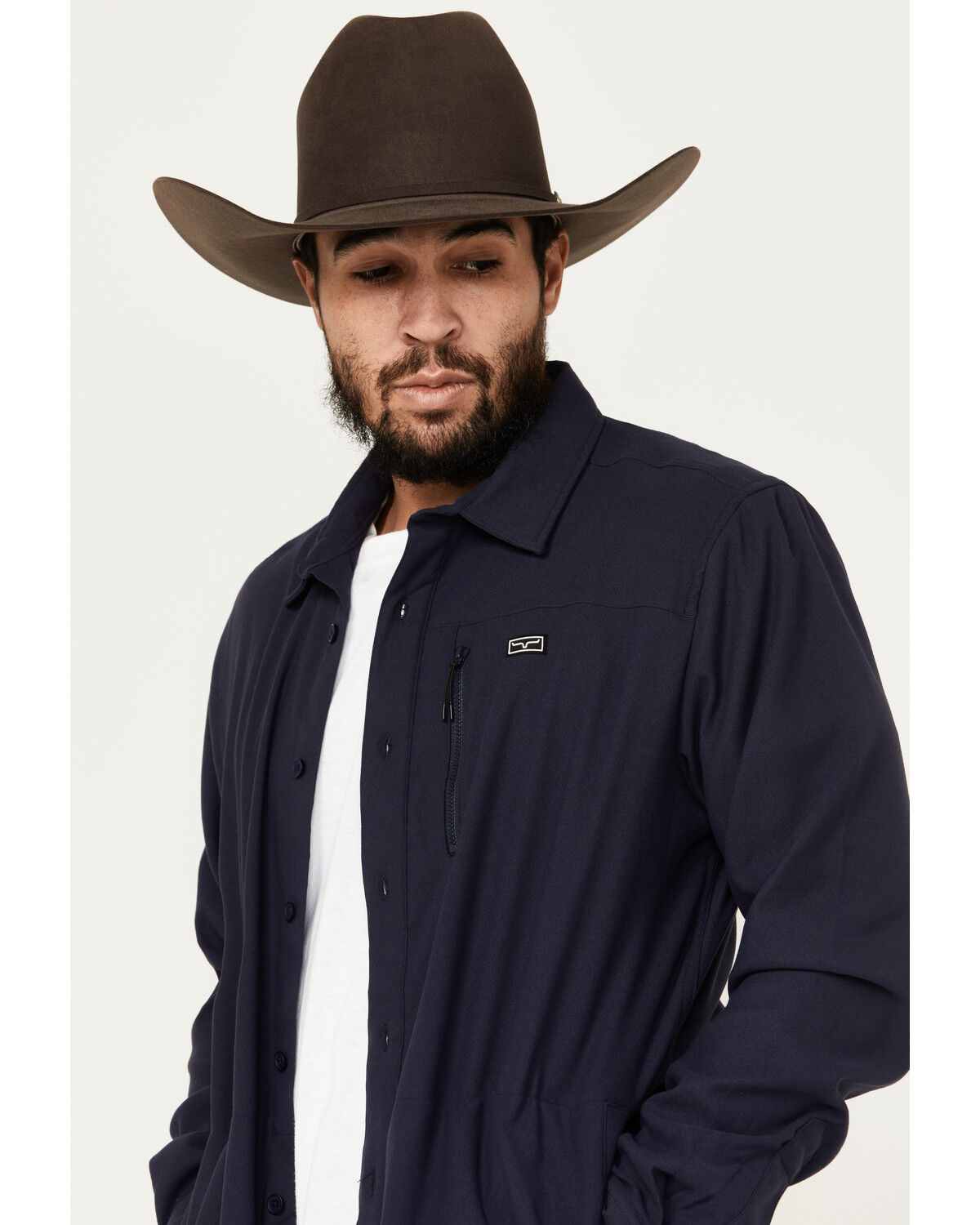 Image #2 - Kimes Ranch Men's Hart Long Sleeve Button-Down Shacket, Navy, hi-res
