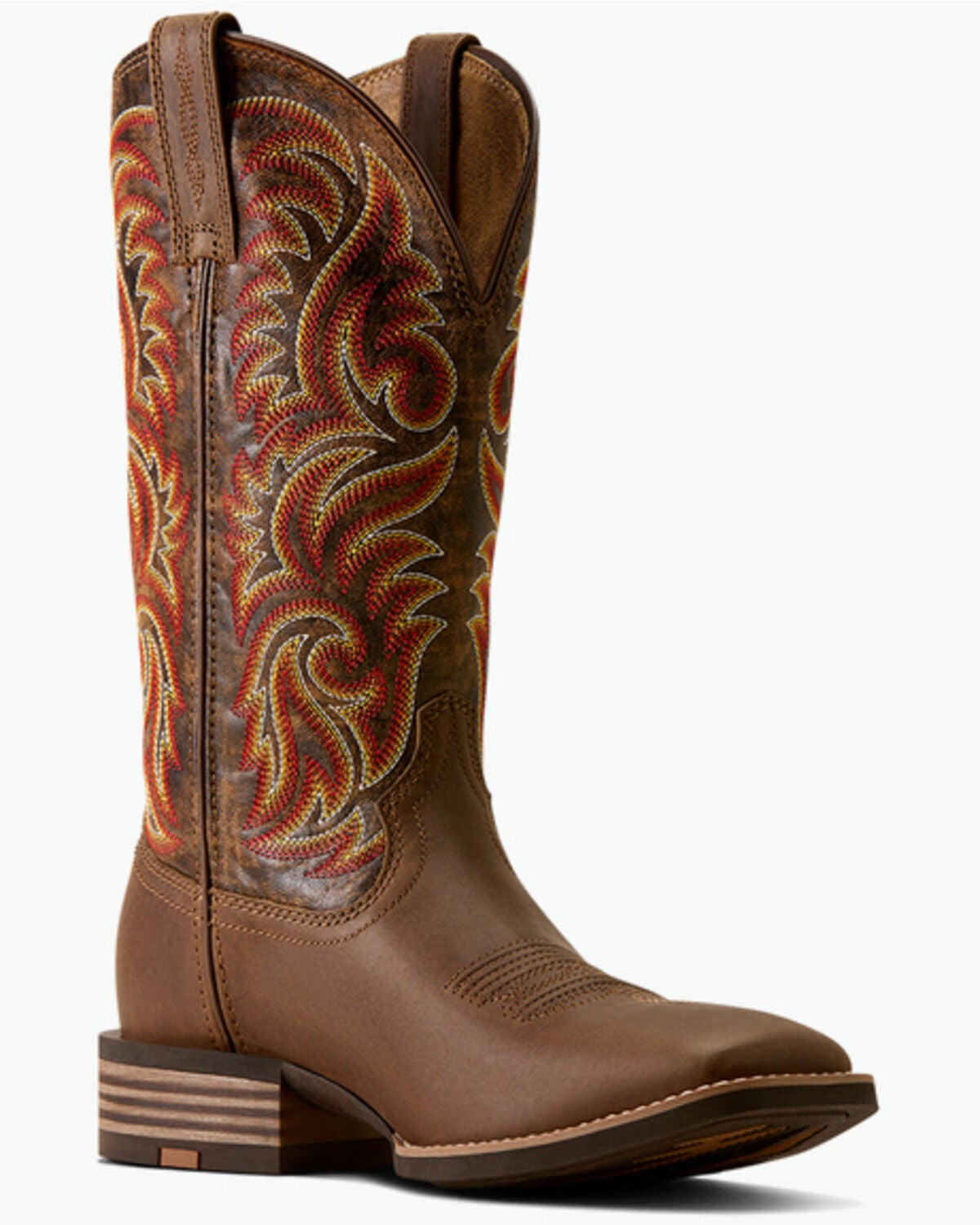 Ariat Men's Arrowrock Performance Western Boots - Broad Square Toe, Brown, hi-res