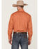 Roper Men's Terracotta Solid Long Sleeve Pearl Snap Western Shirt , Orange, hi-res