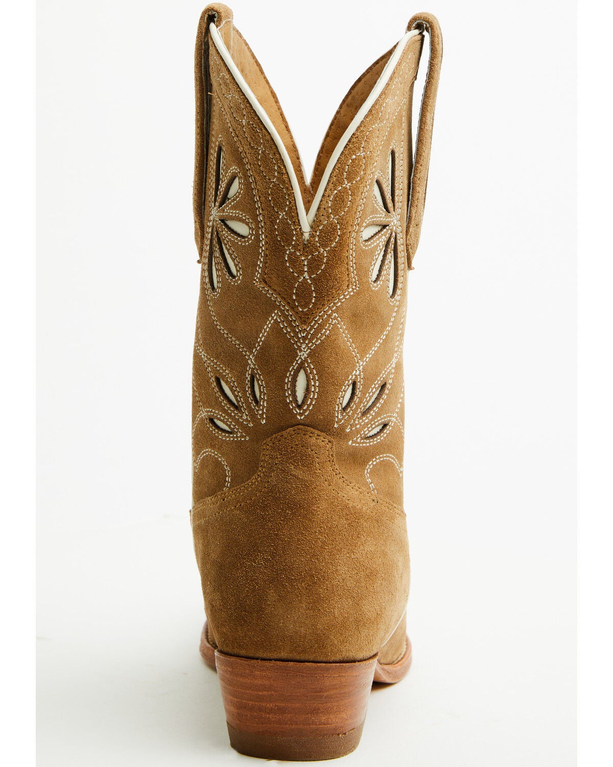 Image #5 - Shyanne Women's Tansy Suede Western Booties - Snip Toe, Brown, hi-res