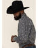 Image #5 - Rough Stock By Panhandle Men's Atalaya Stretch Paisley Print Long Sleeve Western Shirt, Black, hi-res