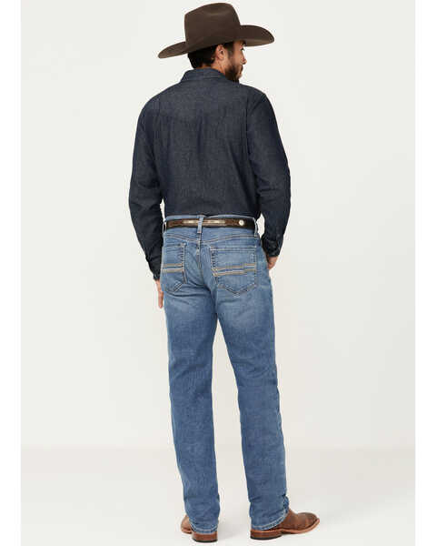 Image #3 - Cinch Men's Jessie Medium Wash Stretch Bootcut Jeans, Indigo, hi-res