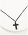 Image #2 - Cody James Men's Matte Cross Necklace, Black, hi-res