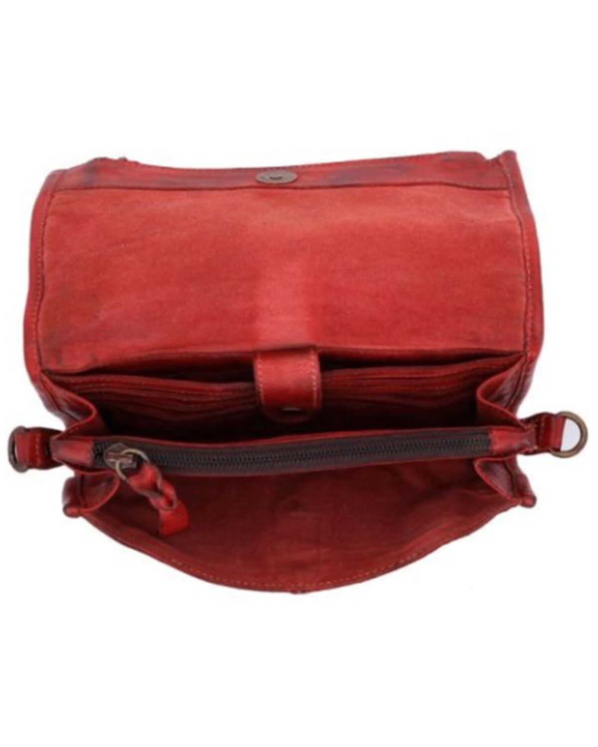 Image #4 - Bed Stu Women's Amina Wallet Wristlet Shoulder Crossbody Bag, Red, hi-res