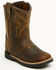 Image #1 - Cody James Toddler Boys' Little Nash Western Boots - Broad Square Toe, Brown, hi-res