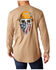 Image #1 - Ariat Men's Rebar Workman Born For This Long Sleeve Graphic T-Shirt, Beige, hi-res