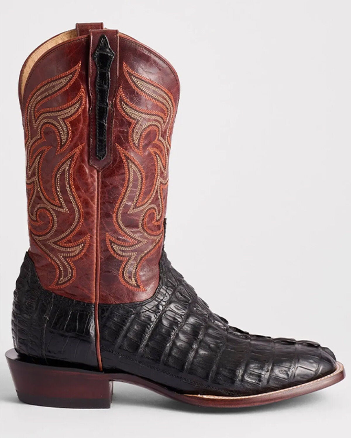 Image #2 - Lucchese Men's Hendrik Exotic Caiman Western Boots - Broad Square Toe, Black, hi-res