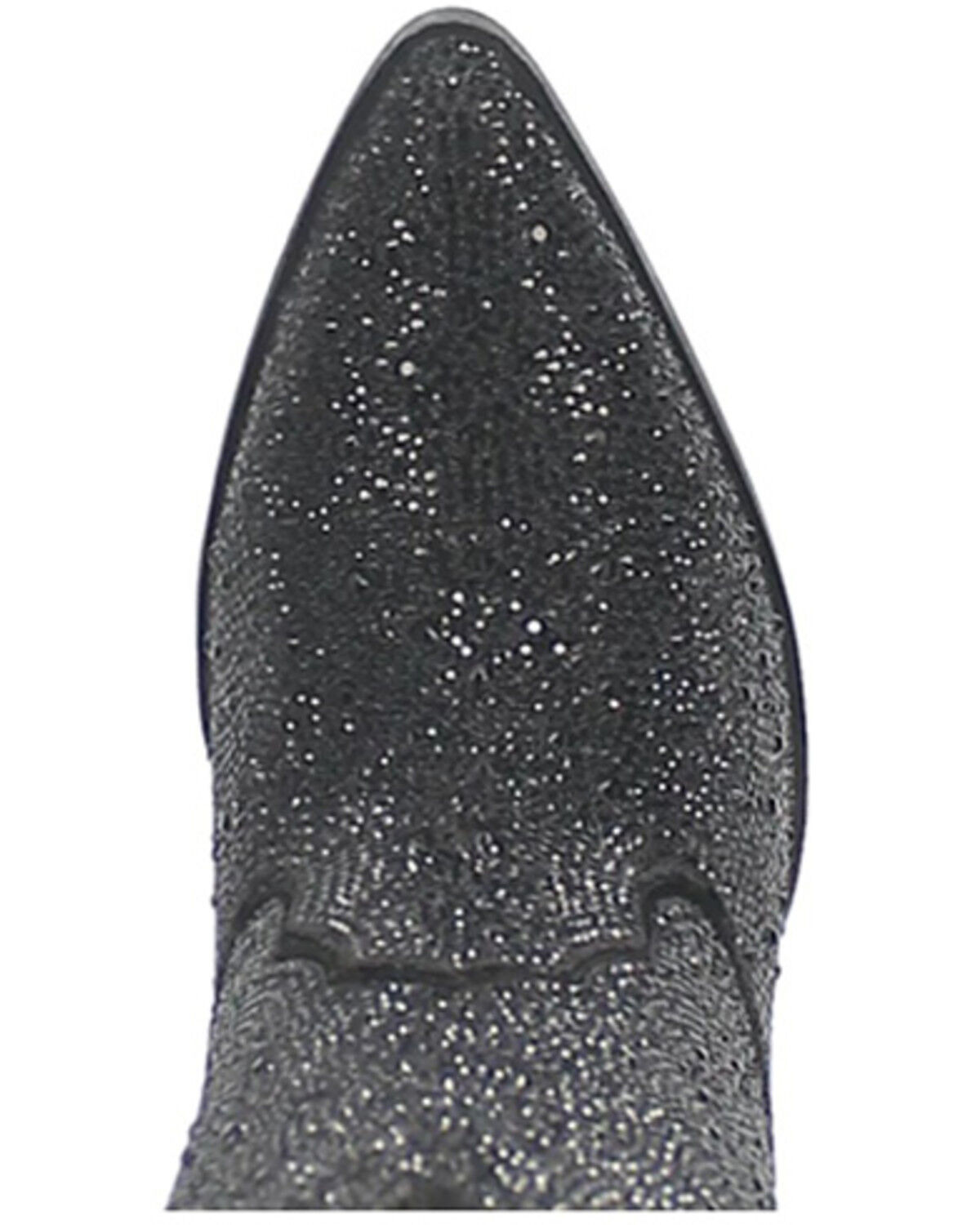 Image #6 - Dingo Women's Neon Moon Rhinestone Booties - Round Toe, Black, hi-res