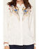 Image #3 - Wild Moss Women's Embroidered Button-Down Long Sleeve Top, White, hi-res