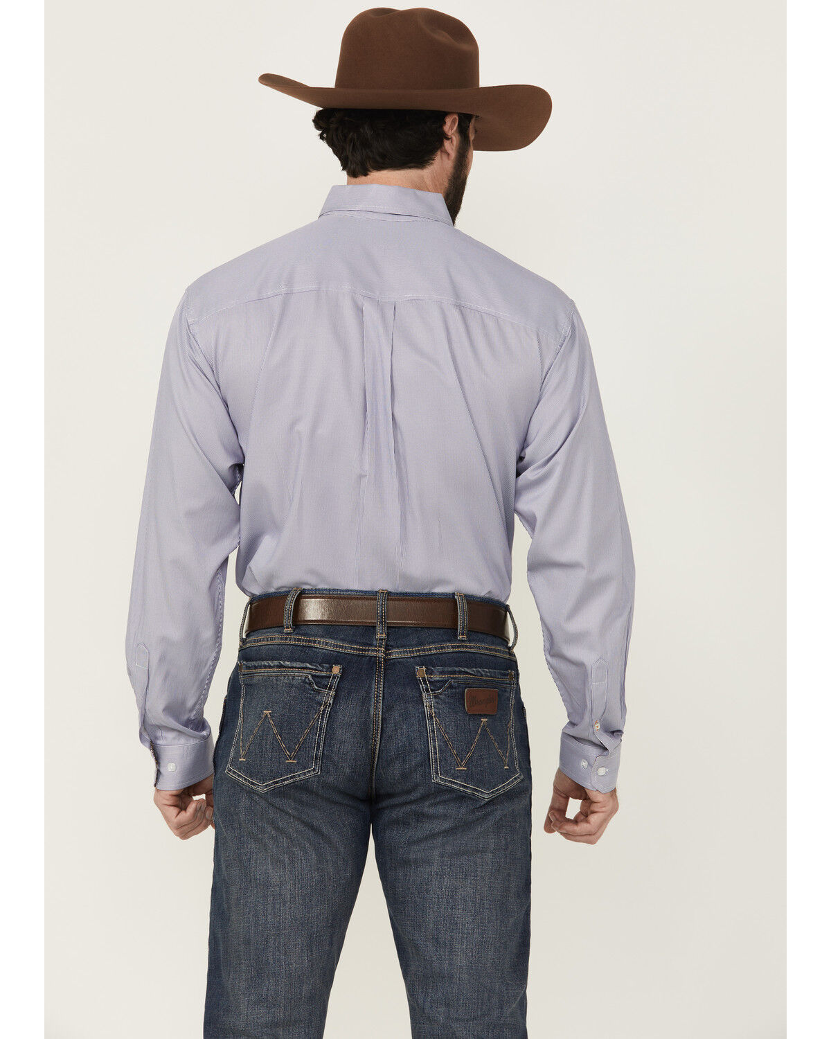 Image #4 - Cinch Men's Striped Print Long Sleeve Button-Down Stretch Western Shirt, Purple, hi-res