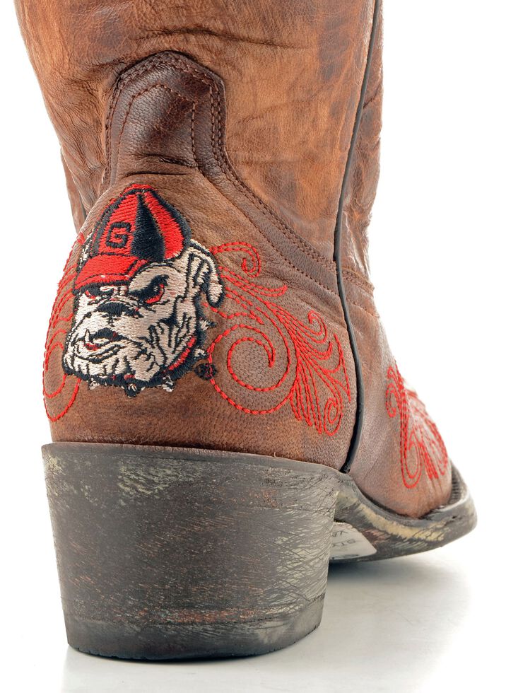 Gameday University of Georgia Cowgirl Boots - Pointed Toe, Brass, hi-res