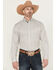 Image #1 - Cinch Men's Striped Print Long Sleeve Button-Down Western Shirt, Cream, hi-res