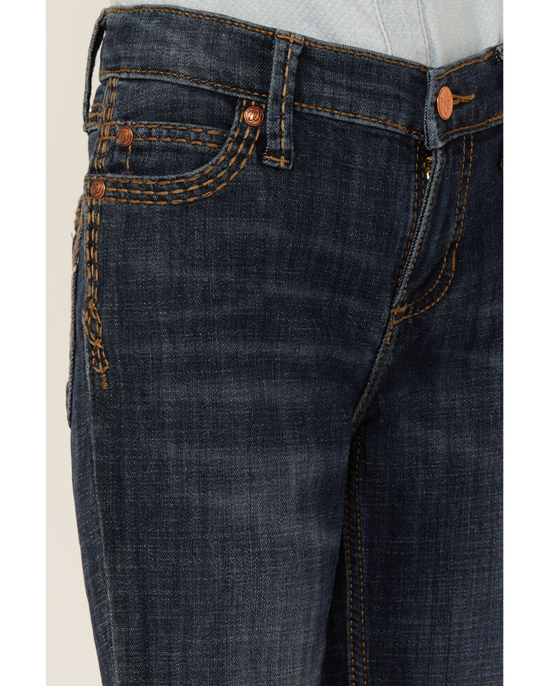Wrangler Girls' Retro Denver Medium Wash Regular Fit Mid Rise Bootcut Jeans , Blue, hi-res