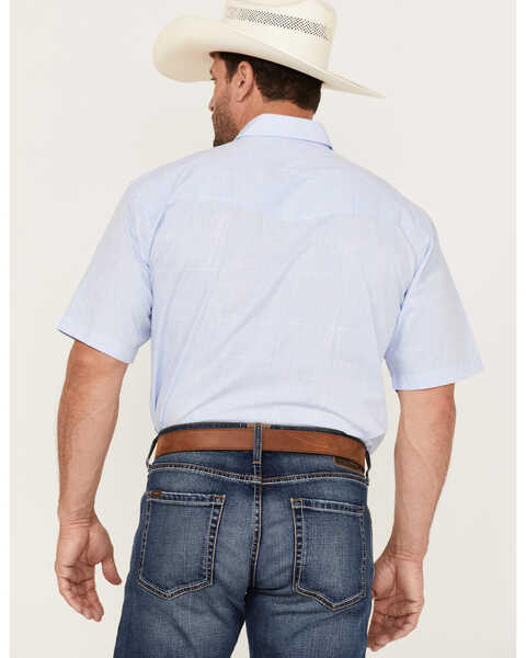 Resistol Men's Bell Solid Short Sleeve Button Down Western Shirt , Light Blue, hi-res