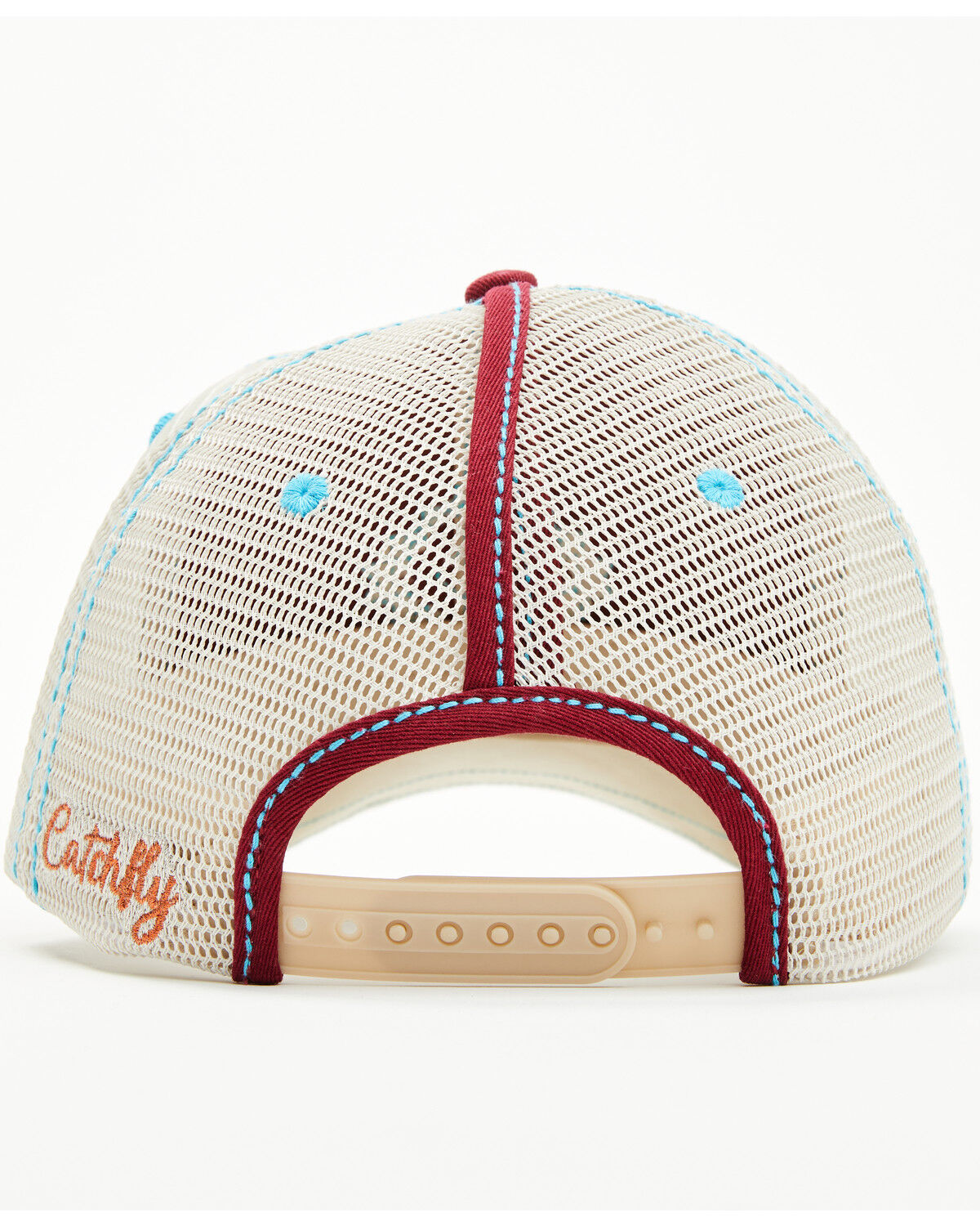 Image #3 - Trenditions Women's Catchfly Laser Cut Aztec Patch Baseball Cap, Burgundy, hi-res