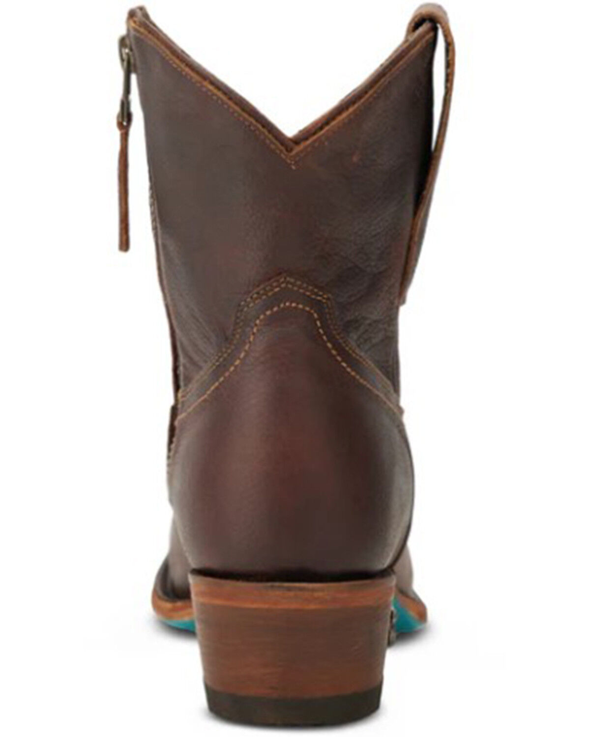 Image #5 - Lane Women's Plain Jane Western Booties - Round Toe, Cognac, hi-res