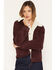 Image #2 - Levi's Women's 90s Sherpa Trucker Jacket, Wine, hi-res