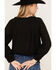 Revel Women's Long Sleeve Peasant Top, Black, hi-res