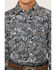 Rodeo Clothing Boys' Paisley Print Long Sleeve Pearl Snap Western Shirt, Brown, hi-res
