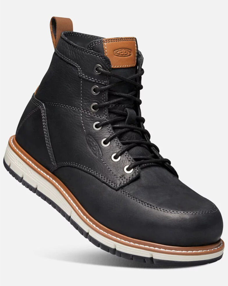 Keen Men's San Jose Work Boots - Aluminum Toe, Black/brown, hi-res