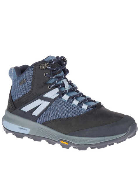 Image #1 - Merrell Women's Zion Waterproof Hiking Boots - Soft Toe, Navy, hi-res