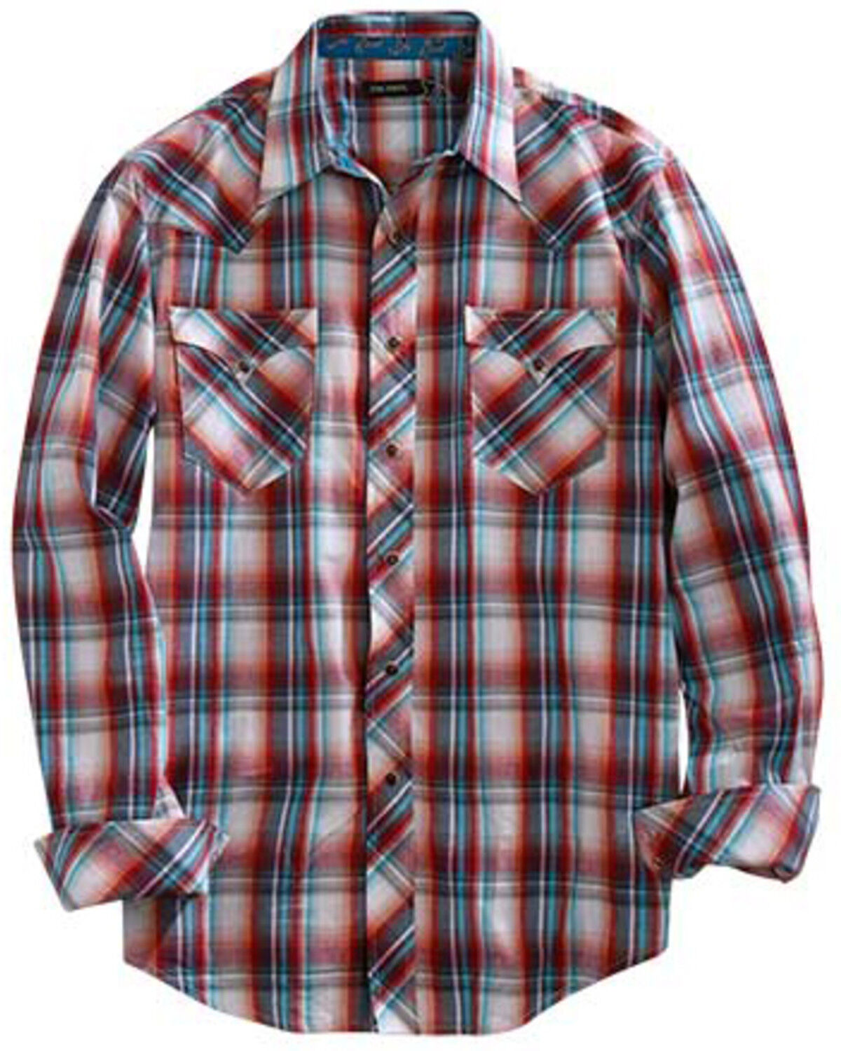 Image #1 - Tin Haul Men's Paintbrush Plaid Long Sleeve Western Shirt, , hi-res