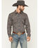 Image #1 - Cody James Men's Howdy Haven Floral Print Long Sleeve Snap Western Shirt, Blue, hi-res