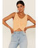 Shyanne Women's Peach Twist Front Sweater Tank, Peach, hi-res