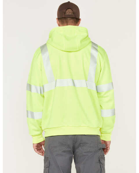 Image #4 - Carhartt Men's Hi-Vis Loose Fit Thermal Full-Zip Hooded Work Jacket, Bright Green, hi-res