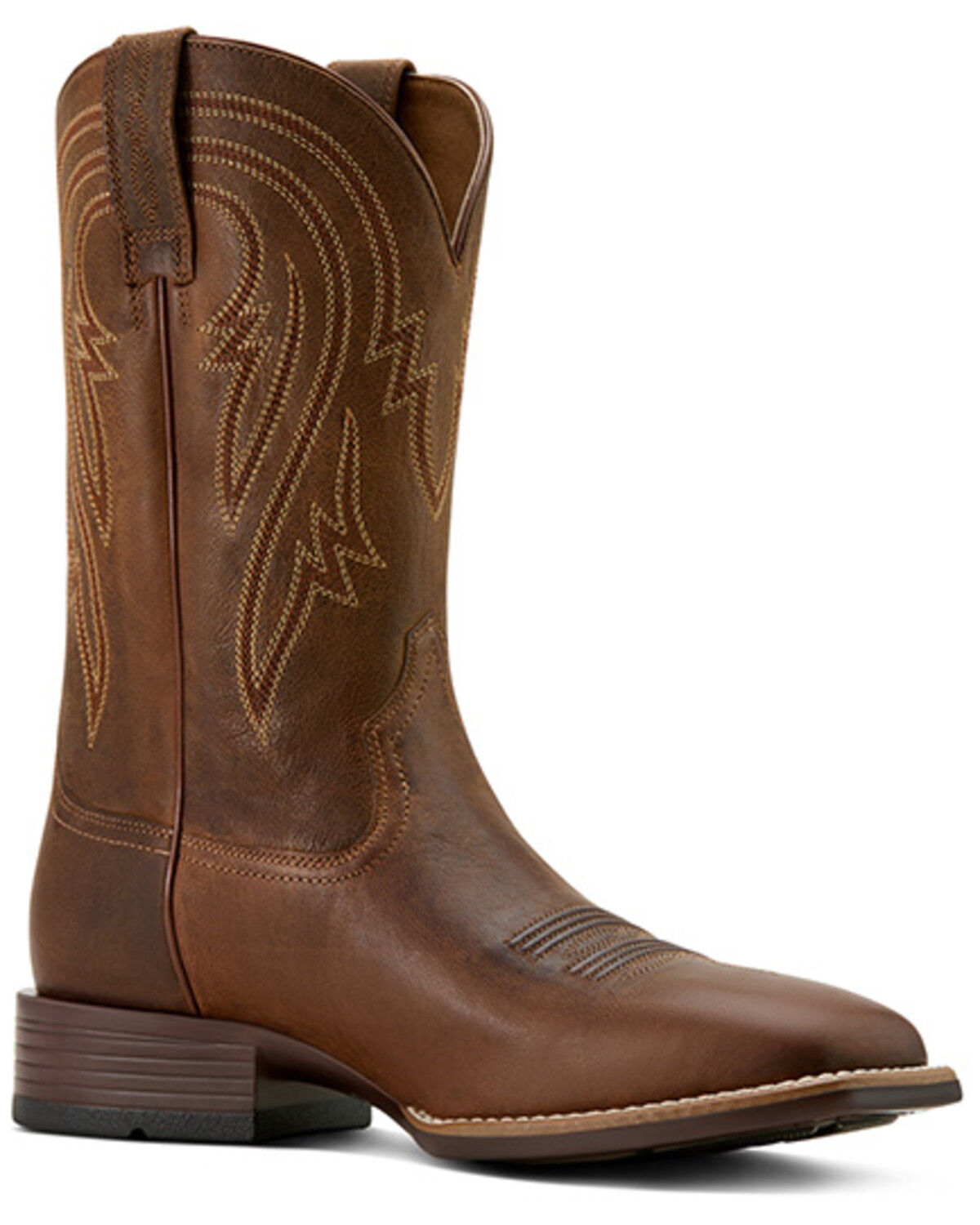 Image #1 - Ariat Men's Plano Performance Western Boots - Broad Square Toe, Tan, hi-res