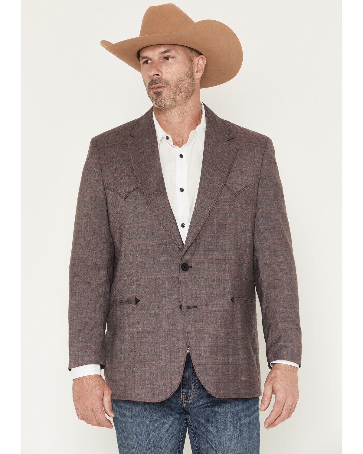 Circle S Men's Carson City Sportcoat, Wine, hi-res