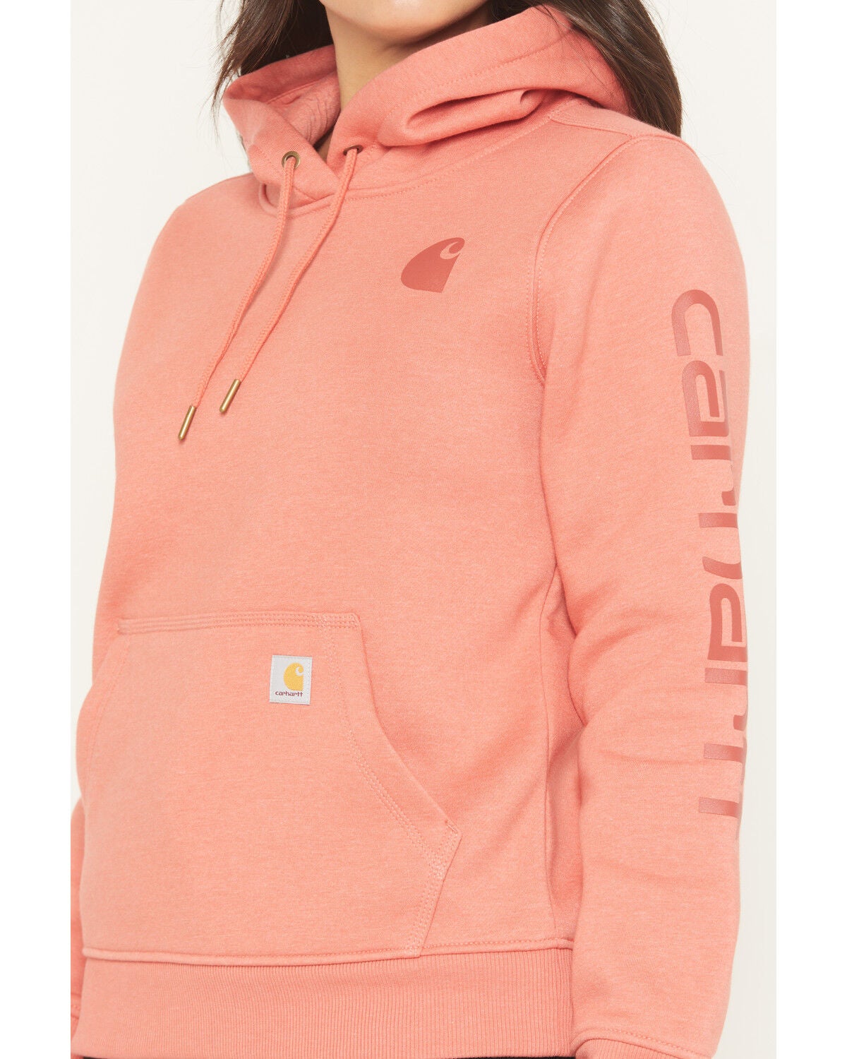 Carhartt Women's Relaxed Fit Midweight Logo Sleeve Graphic Hoodie