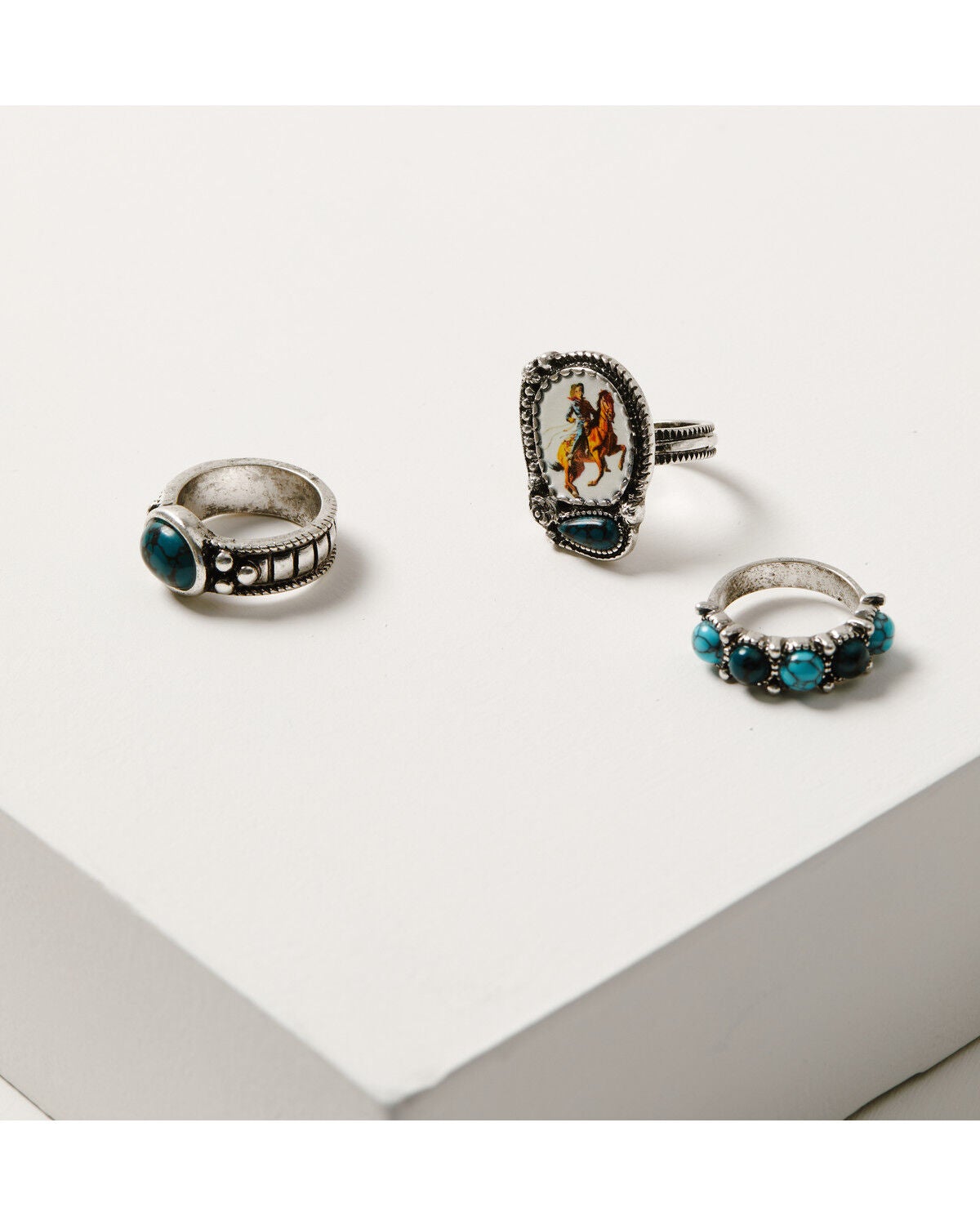 Image #1 - Shyanne Women's American Heritage Cowgirl Ring Set - 3 Piece, Silver, hi-res