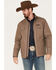 Image #1 - Cinch Men's Solid Brushed Twill Snap-Front Canvas Jacket , Grey, hi-res