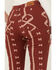 Ranch Dress'n Women's Mudcloth Print High Rise Super Flare Jeans , Rust Copper, hi-res