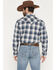 Image #4 - Cody James Men's Rio Bravo Plaid Print Long Sleeve Flannel Shirt, Dark Blue, hi-res