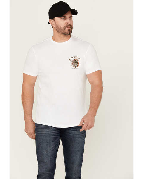 Image #1 - Brixton Men's El Toro Bull Short Sleeve Graphic T-Shirt , White, hi-res