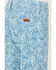 Image #4 - Panhandle Girls' Tooled Button Flare Stretch Denim Jeans, Blue, hi-res