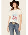 Image #1 - Wrangler Women's Texas Logo Bucking Graphic Short Sleeve Tee, White, hi-res