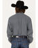 Cinch Men's Floral Geo Print Long Sleeve Button Down Western Shirt, Navy, hi-res