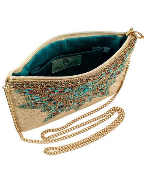 Mary Frances Women's Sunrise Mini Crossbody Clutch Handbag , Gold, hi-res
