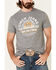 Cinch Men's Gray Lead Don't Follow Circle Graphic Short Sleeve T-Shirt , Grey, hi-res