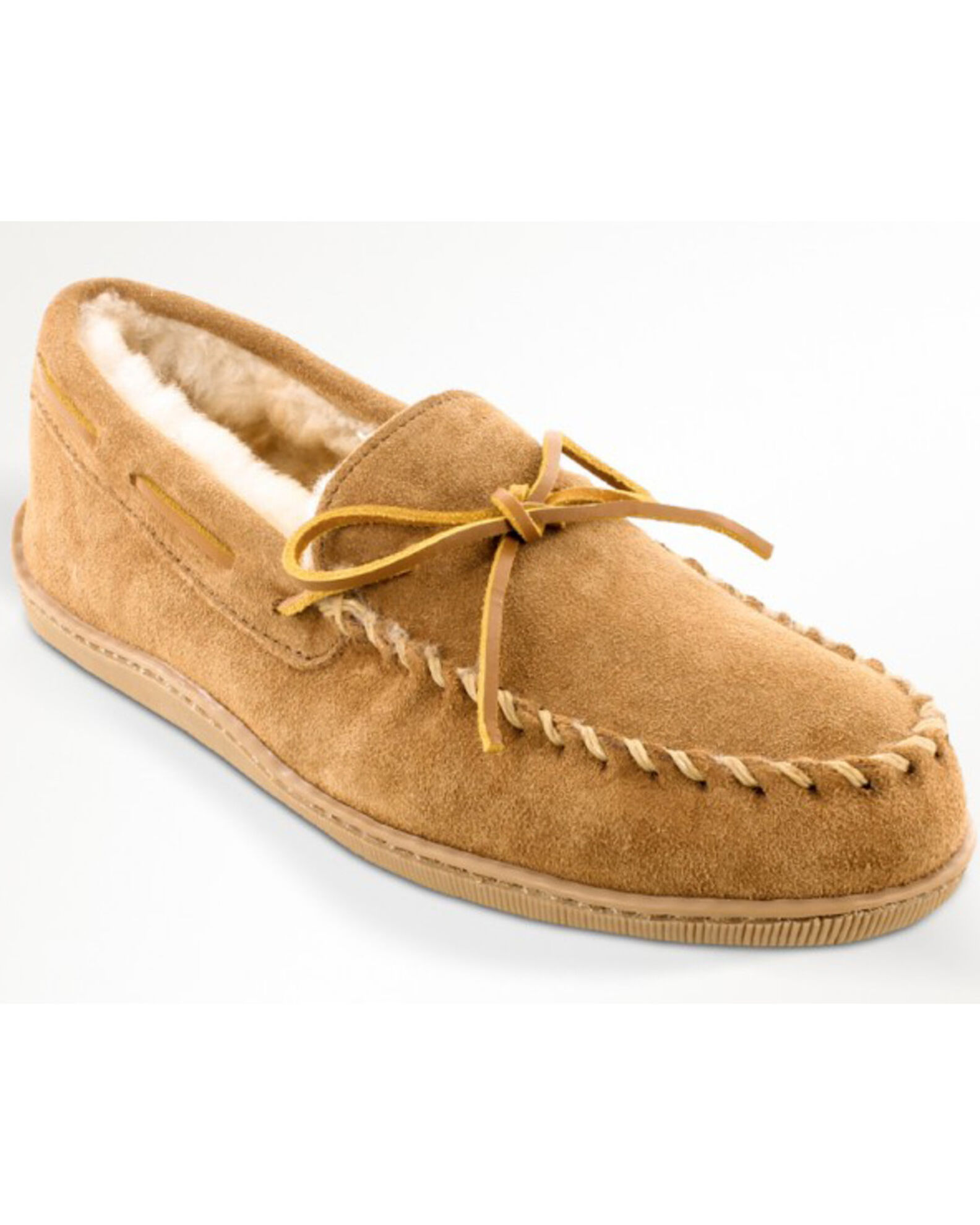 Product Name Minnetonka Men s Sheepskin Hardsole Moccasins
