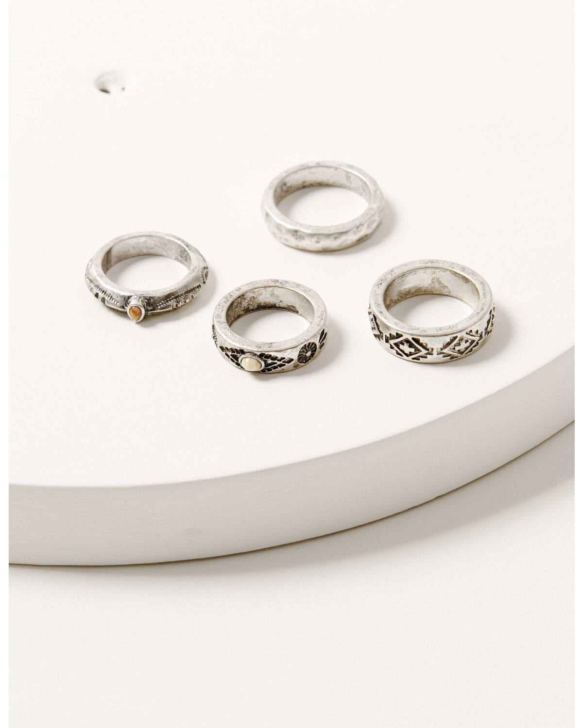 Image #1 - Shyanne Women's Sedona Sky Ring Set - 4 Piece, Silver, hi-res