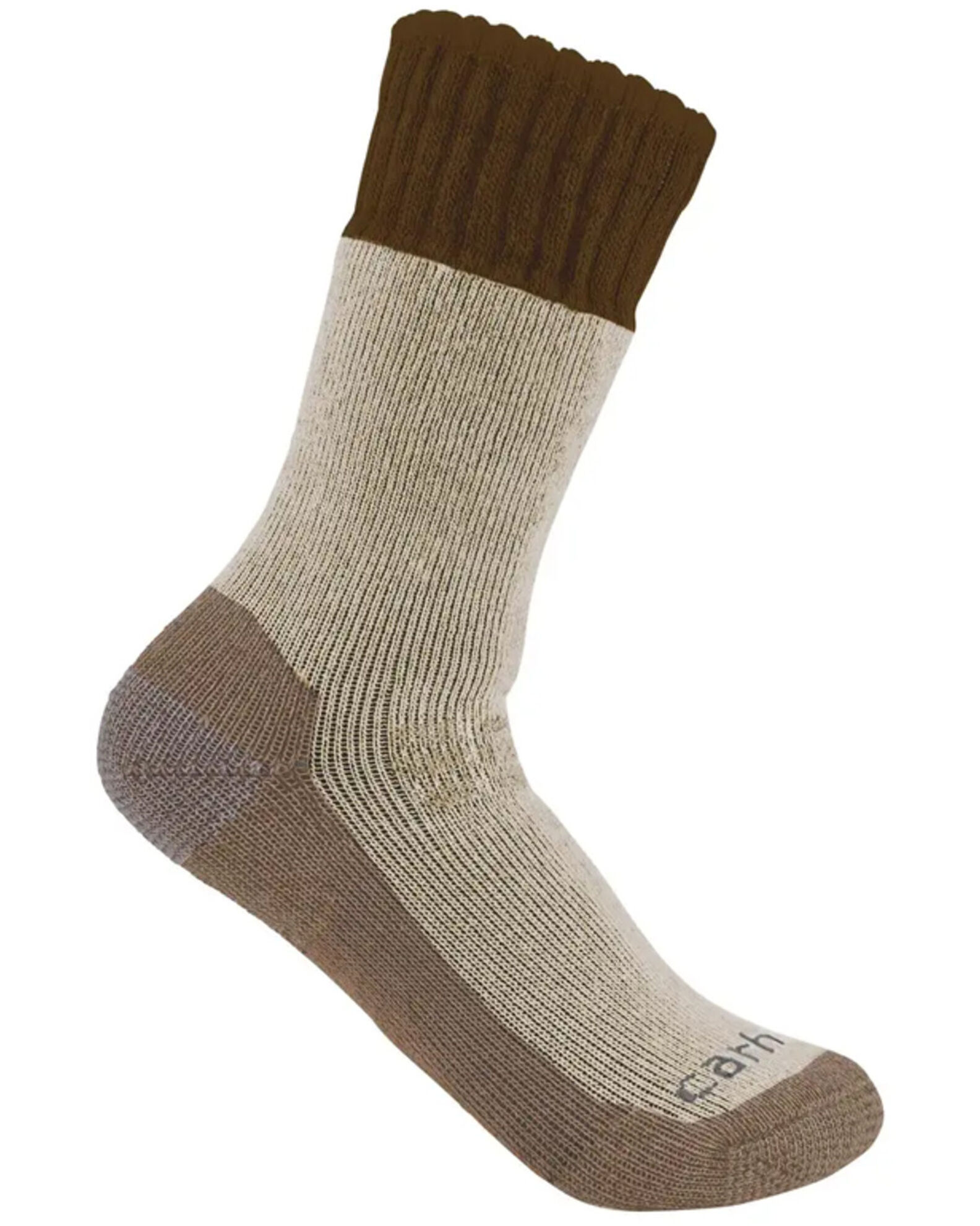 Carhartt Men's Brown Heavyweight Synthetic-Wool Blend Boot Socks Sheplers